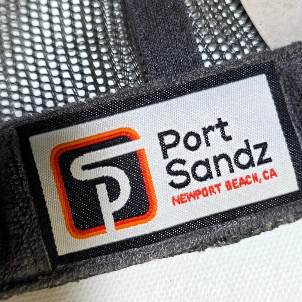 Port Sandz Trucker Hat Mens Surf Black See You Lakeside Patch Snapback Mesh Cap